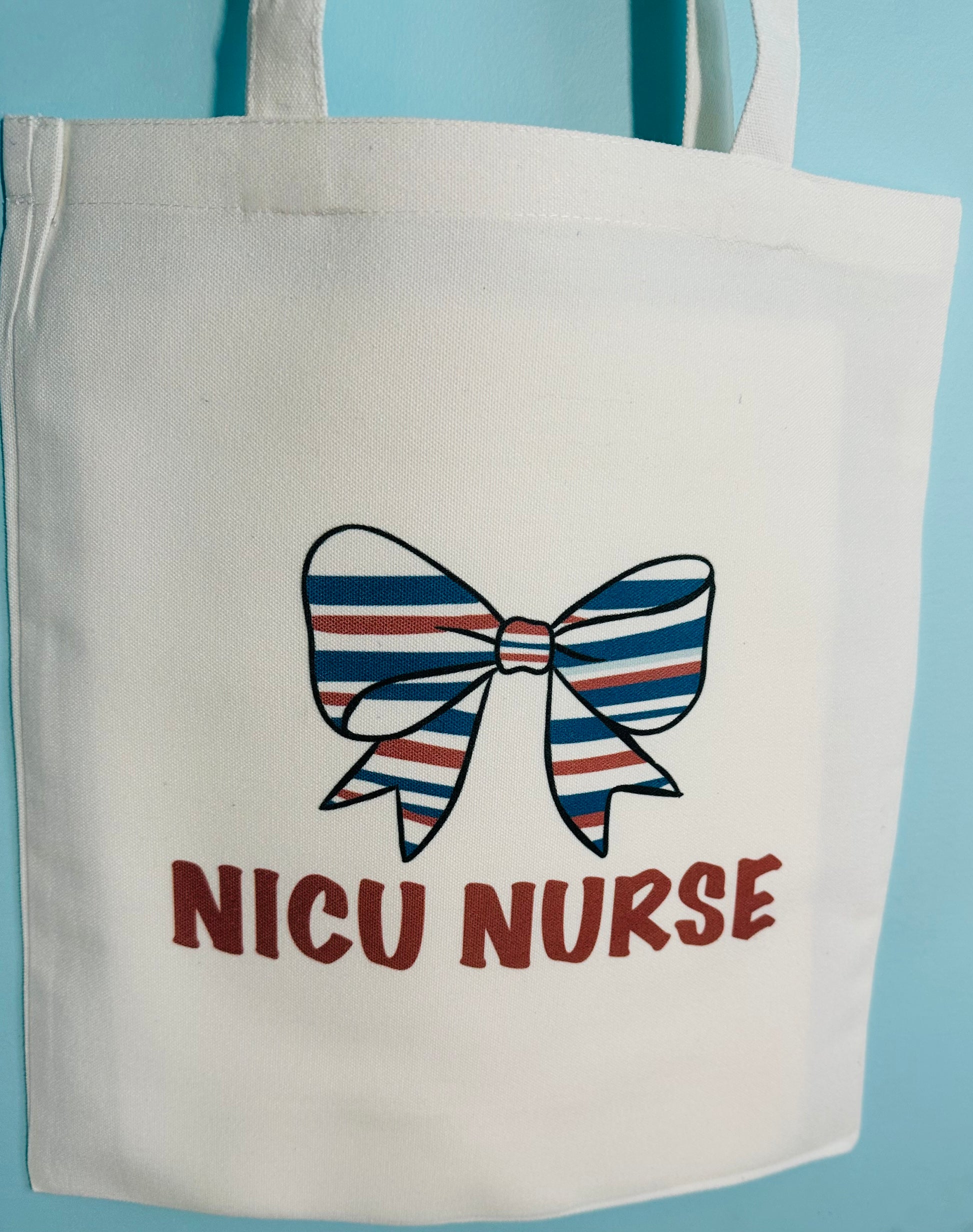 NICU Nurse 13 by 14 inch Tote Bag
