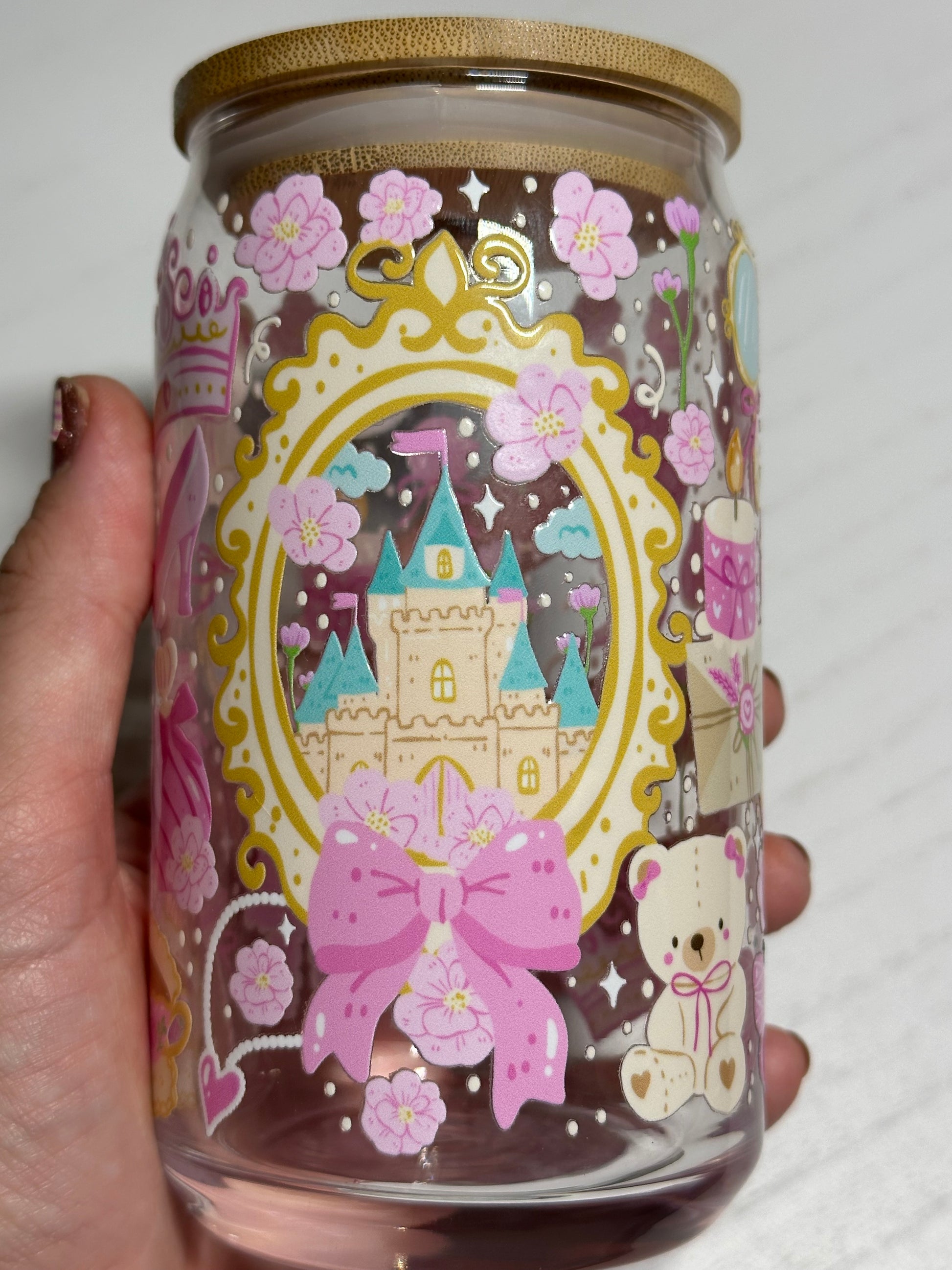 Princess 16 Oz Glass Mug