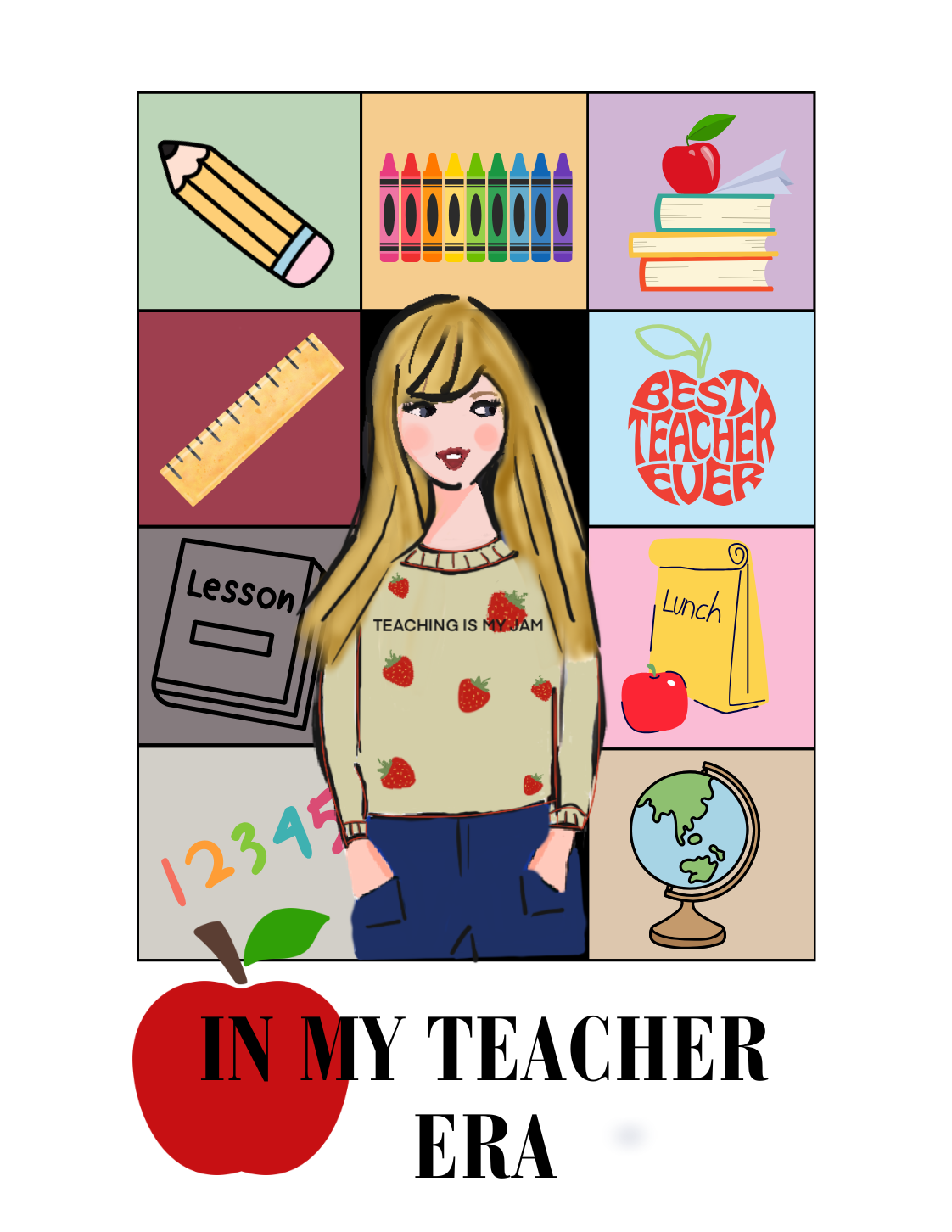 In My Teacher Era Tote Bag & Matching Pencil Pouch