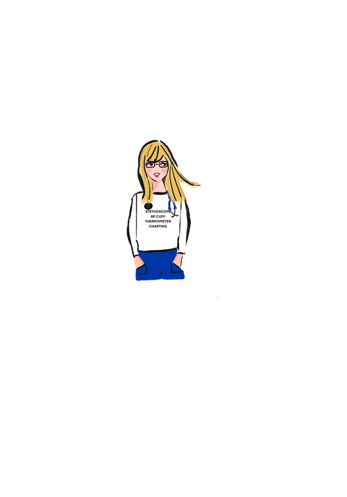 Blonde Nurse Sticker